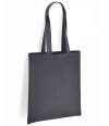 BR051 Brand Lab Organic Cotton Long Handle Shopper Charcoal colour image